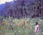 Woman standing in garden