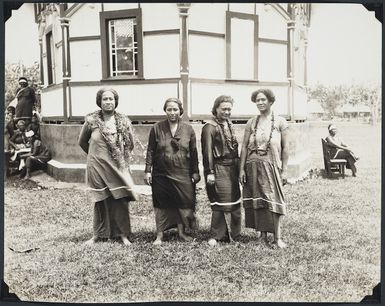 The leaders of the women's Mau; Mrs Tuimaliifano, Mrs Tamasese, Mrs Nelson, Mrs Faumuina