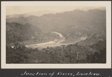 Junction of rivers, Laselevu, Fiji, June 1930