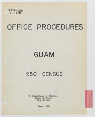 Binder 116-F - Guam - Form 17FLD-106 (Guam), Office Procedures, Guam, 1950 (January 1950)