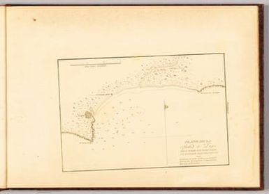 Plano de la bahia de Lagos situada la Punta de la Piedad en la lat. N. de 37°. 6'. 20". y en la long. de 2°. 22'. 40". O de Cadiz.