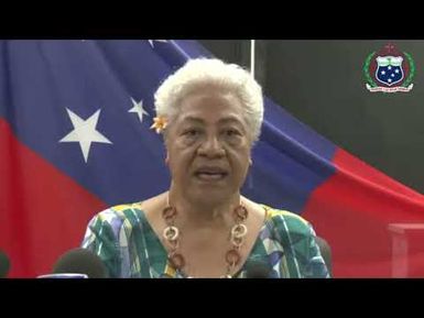 Hon. Fiame Naomi Matā'afa - Saunoaga Fa'apitoa (DENGUE OUTBREAK UPDATE (22 August 2025)