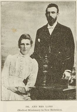 Dr and Mrs Lamb (medical missionaries to New Hebrides)