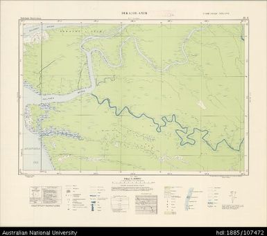 Indonesia, Western New Guinea, Dekajoe-Anim, Series: Nederlands-Nieuw-Guinea, Sheet 22-U, 1956, 1:100 000