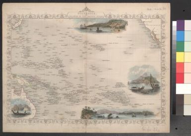 Polynesia or the Islands in the Pacific Ocean / the map drawn & engraved by J. Rapkin ; illustrations by H. Winkles & engraved by T. Wrightson