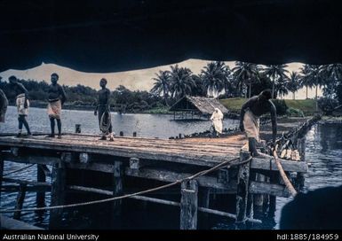 Papua New Guinean dockworkers