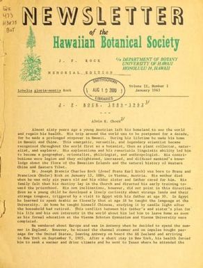 Newsletter - Hawaiian Botanical Society