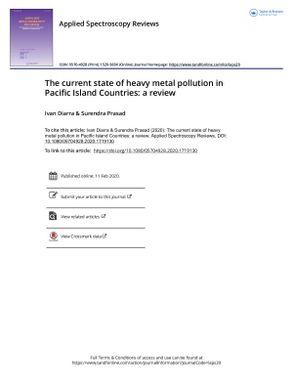 The Current State of Heavy Metal Pollution in Pacific Island Countries: a review