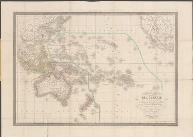 Nouvelle carte de l'Oceanie comprenam l'Australie, la Polynʹesie et le grand archipel d'Asie / dressʹee par A.R. Frʹemin, attachʹe au Dʹep^ot-gal. de la Guerre ; prʹesentʹee ʹa l'Acadʹemie Royale des Sciences par L.H. Berthe