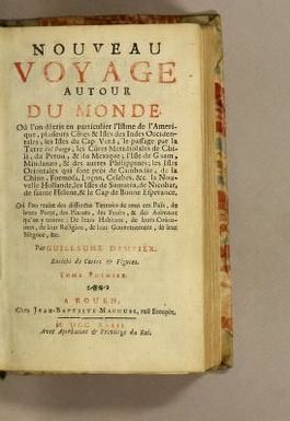 Nouveau voyage autour du monde. : Où l'on décrit en particulier l'Istme de l'Amerique, plusieurs côtes & isles des Indes occidentales, les isles du Cap Verd, le passage par la Terre del Fuego, les côtes meridiolales [sic] de Chili, du Perou, & du Mexique