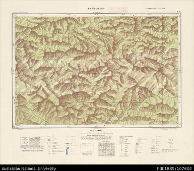 Indonesia, Western New Guinea, Faumaiberg, Series: Nederlands-Nieuw-Guinea, Sheet 8-H, 1958, 1:100 000