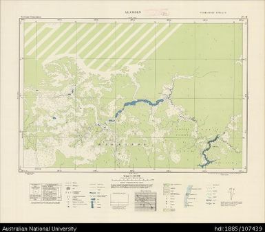 Indonesia, Western New Guinea, Alamoen, Series: Nederlands-Nieuw-Guinea, Sheet 27-W, 1956, 1:100 000