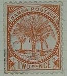 Stamp: Samoan Two Pence