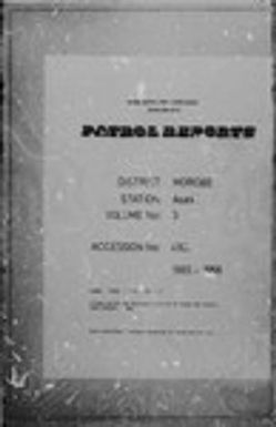 Patrol Reports. Morobe District, Aseki, 1965 - 1966