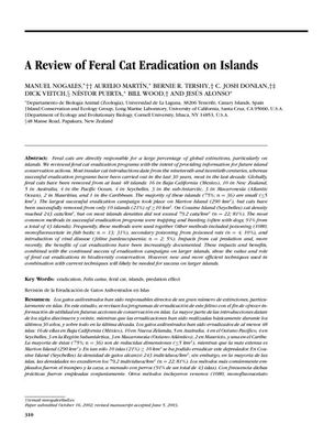 A Review of Feral Cat Eradication on Islands