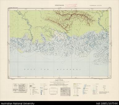 Indonesia, Western New Guinea, Steenkool, Series: Nederlands-Nieuw-Guinea, Sheet 11-J, 1957, 1:100 000