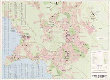 Port Moresby city and suburbs / produced and printed by National Mapping Bureau Papua New Guinea, 1984.