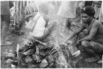Cooking the sacrificial pig, 'Oloburi feast