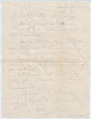 [Letter from Antone Bruns to Otha Lee Bruns - April 30, 1944]