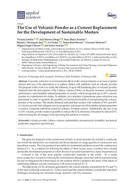 The Use of Volcanic Powder as a Cement Replacement for the Development of Sustainable Mortars