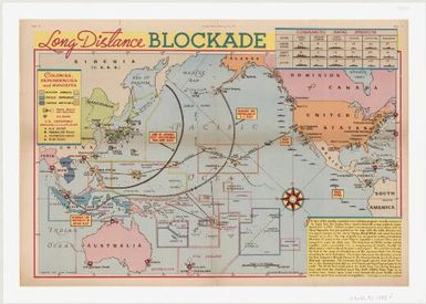 Long distance blockade [Pacific] / news map by staff artist Sundberg
