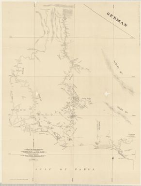 Map of the country between Purari Delta and Yule Island resurveyed in connection with Dr. Wade's petroleum exploration 1913-14. (Sheet 1)