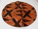 Circular tapa cloth mat