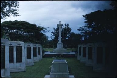 Bomana Cemetery, amongst the tombs : Port Moresby, Papua New Guinea, 1953 / Terence and Margaret Spencer