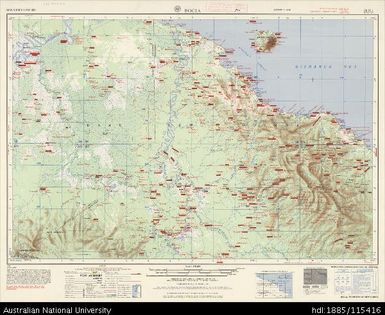 Papua New Guinea, Bogia (overprint 1967), Series: AMS T504, Sheet SB 55-1, 1962, 1:250 000