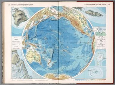 [Übersichtskarte] -- Hawaii -- Süd-Viktoria-Land -- Saumriff Upolu (Samoa-I.) -- Atoll Funafuti (Ellice-I.) Wallriff Luf (Admiralitäts-I.).