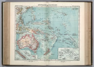 Nr. 76. Australien u. Polynesien. ... von Dr. H. Haack. (inset) Neu-Caledonien und Loyalty Inseln.