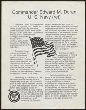 [Biographical Sketch of Commander Edward M. Doran]