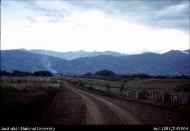 View of the road and fencing