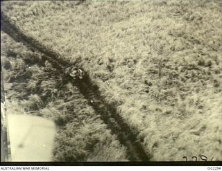 NEAR RURI BAY, NORTHERN BOUGAINVILLE ISLAND, SOLOMON ISLANDS. 1945-03-04. THREE JAPANESE TANKS INTENDED BY THE ENEMY FOR USE AS A SURPRISE WEAPON AGAINST AUSTRALIAN TROOPS FIGHTING IN THE NORTHERN ..