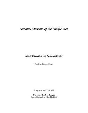 Oral History Interview with Israel Berger, May 22, 2008