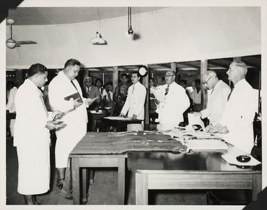 Guy Powles taking the oath of office, Samoa