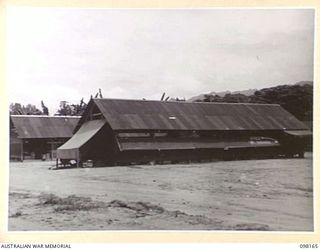 TOROKINA, BOUGAINVILLE. 1945-10-19. OFFICE AND STORE HUTS, ASSISTANT DIRECTOR ORDNANCE SERVICE DUMP, 3 DIVISION