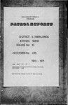 Patrol Reports. Southern Highlands District, Komo, 1970 - 1971