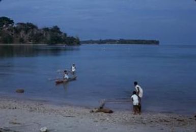 [Outrigger canoes in Port Vila, Vanuatu]