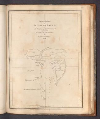 Plan of the Harbour of Se Laubo Laubo on the West Side of the No. Poggy Island adjacent to The West-Coast of Sumatra by C. John Whitewat: 1750.