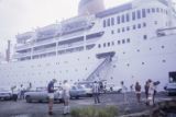 French Polynesia, cruise ship 'Akaroa' docked in Papeete harbor