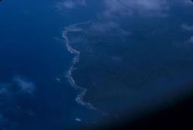 [Aerial view of Vanuatu coastline]