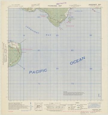 New Britain, provisional map (Jacquinot Bay , overprinted)