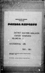 Patrol Reports. Eastern Highlands District, Wonenara, 1963 - 1964