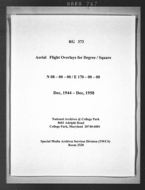 Overlay indexes for degree square 08N170E