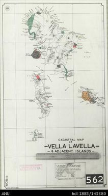 Solomon Islands, Vella Lavella & Adjacent Islands, Sheet: 562, 1949, 1:120 000