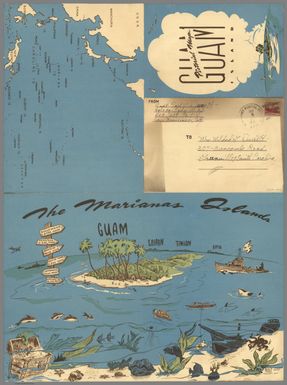 Pictorial Map ... Guam Island. The Marianas Islands.