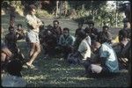 Local court case, mediated by Yingwai, seated center, president of the Jimi River Local Government Council