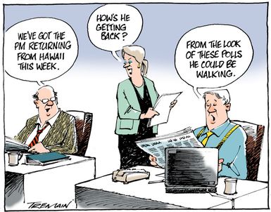 Tremain, Garrick 1941- :"We've got the PM returning from Hawaii this week." ... 31 July 2011