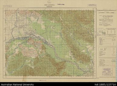 Papua New Guinea, Southern New Guinea, Nadzab, 1 Inch series, Sheet 452, 1944, 1:63 360
